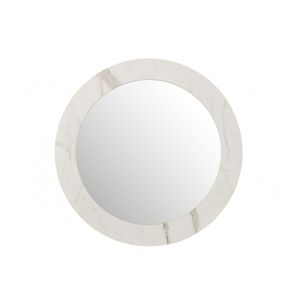 LANADECO Espejo marmol mdf/vidrio blanco 80/80 cm