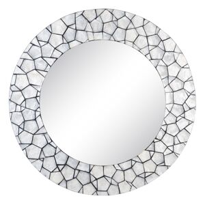 LolaHome Espejo con mosaico blanco