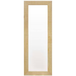 Decowood Espejo de madera maciza tono natural de 66x86cm