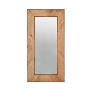 Decowood Espejo de madera maciza en tono envejecido de 163x84cm