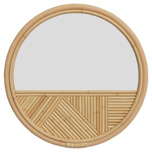 Rendez-Vous Déco Espejo redondo con marco de madera d40 cm