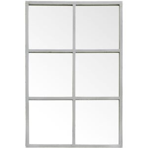 Kenay Home Espejo de pared madera gris 90 cm x 60 cm