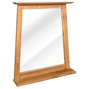 vidaXL Espejo de baño madera maciza de pino 70x12x79 cm