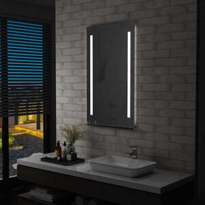 vidaXL Espejo de pared de baño con LED y estante 60x100 cm