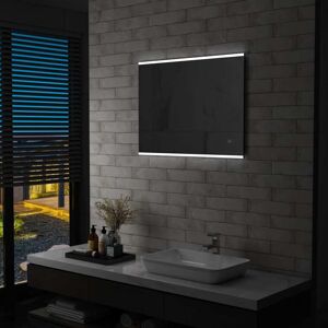 vidaXL Espejo de pared de baño con LED y sensor táctil 80x60 cm