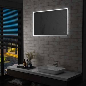 vidaXL Espejo de pared de baño con LED y sensor táctil 100x60 cm