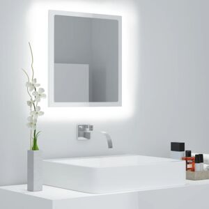 vidaXL Espejo de baño acrílico blanco brillo 40x8,5x37 cm