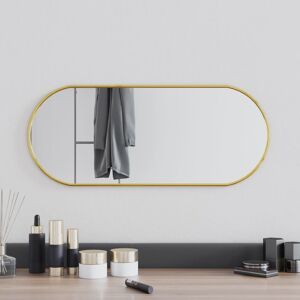 vidaXL Espejo de pared ovalado dorado 60x25 cm