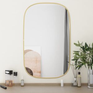 vidaXL Espejo de pared dorado 80x50 cm