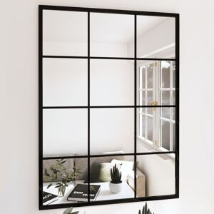 vidaXL Espejos de pared 3 uds metal negro 80x60 cm