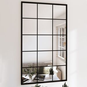 vidaXL Espejos de pared 3 uds metal negro 100x60 cm