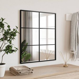 vidaXL Espejo de pared rectangular de hierro negro 50x60 cm