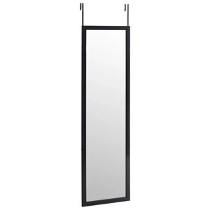 LOLAhome Espejo de puerta negro de plástico de 35x125 cm