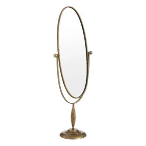 LOLAhome Espejo vestidor oro viejo de metal y cristal de 55x33x152 cm