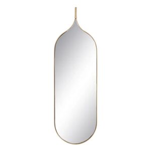 LOLAhome Espejo gota de vestidor de metal y cristal natural de 38x120 cm