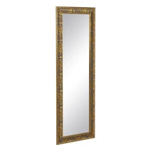 LOLAhome Espejo vestidor con grabado en relieve dorado de madera de 52x155 cm