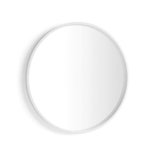 Mobili Fiver Espejo redondo Olivia, diámetro 82 cm, color Fresno blanco