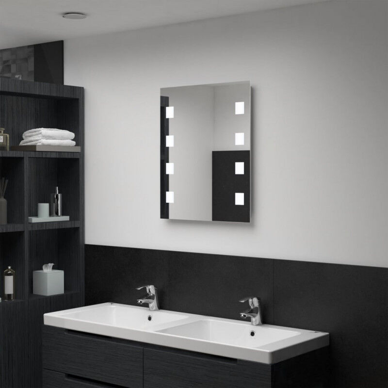 VidaXL Espejo de pared de baño con LED 50x60cm Vida XL