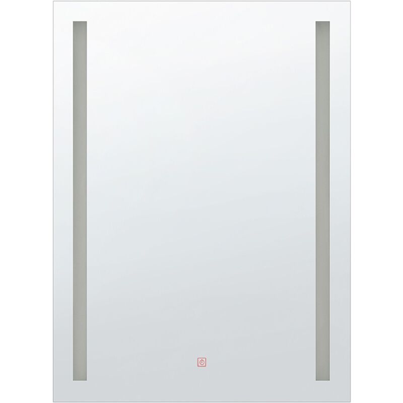 Beliani - Espejo de pared LED 70x90 cm plateado MARTINET