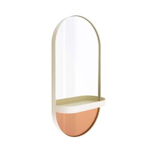 Remember - Miroir mural avec etagere, creme