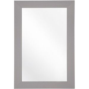 Beliani - Miroir en plastique gris 90x60 - Gris - Publicité