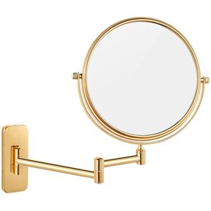 TONCHEAN Miroir grossissant,Miroir Grossissant x10 Mural Rond Salle de Bain Miroir de Maquillage Mural Doré Miroir à Raser avec Bras Flexible Extension - Publicité