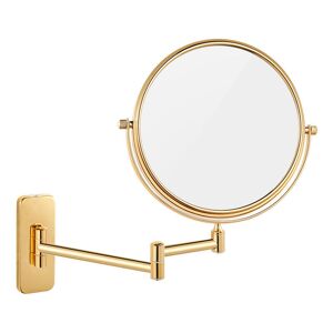 TRIMEC Miroir grossissant,Miroir Grossissant x10 Mural Rond Salle de Bain Miroir de Maquillage Mural Doré Miroir à Raser avec Bras Flexible Extension - Publicité