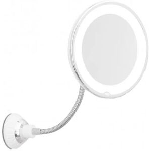 - Flexible Mirror - Miroir led, fixation ventouse, manche flexible, miroir grossissant x10