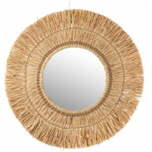 - Miroir rond en Raphia naturel 61.5x61.5x2.5 cm