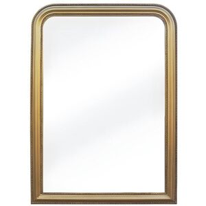 Vente uniquecom Miroir style vintage en bois de paulownia HELOISE L 80 x H 110 cm Dore effet laiton