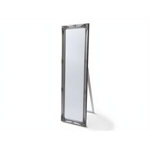 OZAIA Miroir sur pied en bois d'eucalyptus avec moulures ELVIRE - L. 50 x H. 170 cm - Argenté