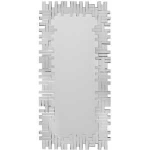 Vente-unique.com Miroir en inox LOLA - L. 57 x H. 120 cm - Argente