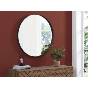 OZAIA Miroir mural rond en métal - D.80 cm - Noir - JAFFREL