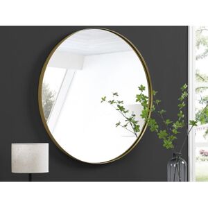 Vente-unique.com Miroir mural rond en metal - D.80 cm - Dore - JAFFREL