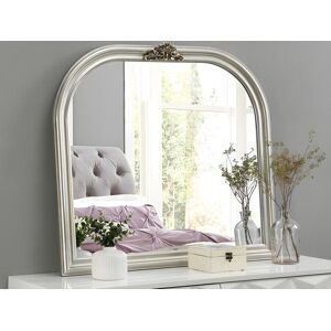 OZAIA Miroir en bois de paulownia IZEY L 90 x H 81 cm Argente