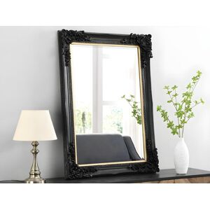 OZAIA Miroir biseaute en bois deucalyptus avec moulures ATALAYA L 79 x H 109 cm Noir