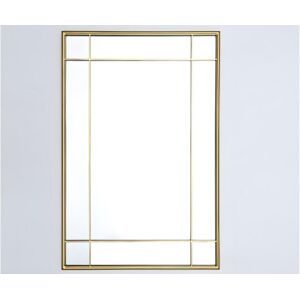 OZAIA Miroir verrière en métal ANAIS - L. 80 x H. 120 cm - Doré antique - Publicité