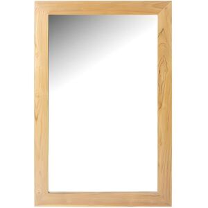 Vente-unique Miroir rectangulaire en teck clair - 60 x 90 cm - AMLAPURA