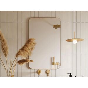 OZAIA Miroir de salle de bain rectangle contour doré - 50 x 80 cm - DEMETRIA