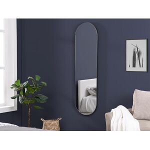 Vente-unique.com Miroir mural ovale en metal - L. 40 x H. 140 cm - Noir - ONIKAL