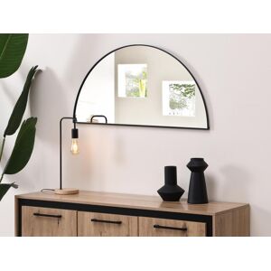 Vente-unique.com Miroir demi-cercle design en metal - L.50 x H.100 cm - Noir - GAVRA