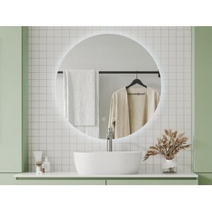 OZAIA Miroir de salle de bain ovale sans contour anti buée à leds - D90 cm - ROMULA