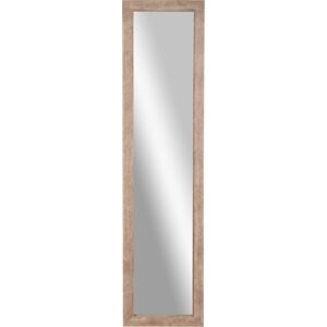 HOMCOM Miroir rectangulaire miroir mural style campagne avec cadre en bois mural ou à poser 160 x 39,8 cm marron clair