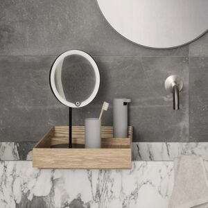 Blomus MODO Miroir cosmétique, avec éclairage, grossissement x 5, 66350,