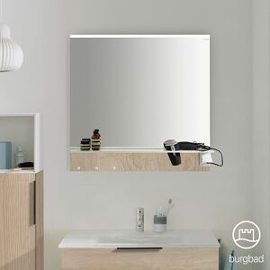 Burgbad Eqio Miroir avec éclairage LED horizontal en applique et tablette, SEZQ080F3180,