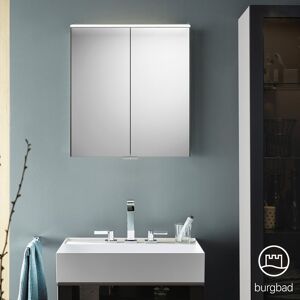 Burgbad Yumo Armoire de toilette avec éclairage et 2 portes, SPIY060PN453,