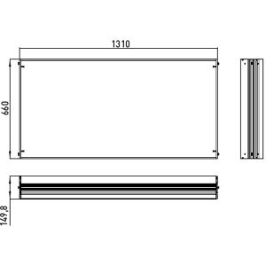 Emco Prestige Cadre d'encastrement pour miroir avec éclairage, 989700009,