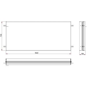 Emco prime Cadre d'encastrement pour miroir encastré, 949700029,