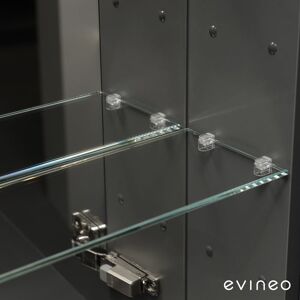 evineo ineo   ineo PRO Set d’étagères en verre pour armoire de toilette, BL000070,