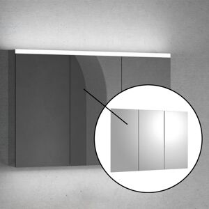 neoro n50   n50T46 Ensemble de façades en miroir pour armoire de toilette l : 120 cm, 3 pièces, BL000178,